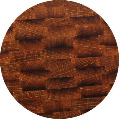 Wine Barrel White Oak Close-up of White Oak cutting board made from wine barrel staves